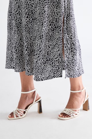 Vestido midi - Preto e branco