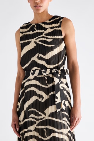 Vestido plissado - Preto