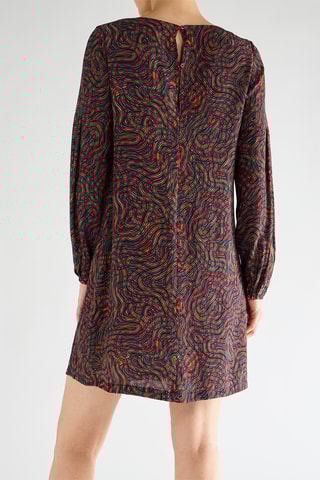 Vestido direito - Laranja e fúcsia