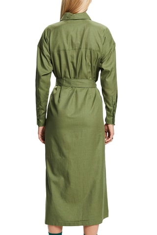 Vestido midi em lã - Caqui