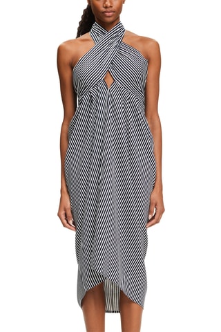 Vestido de praia - Azul-marinho e branco