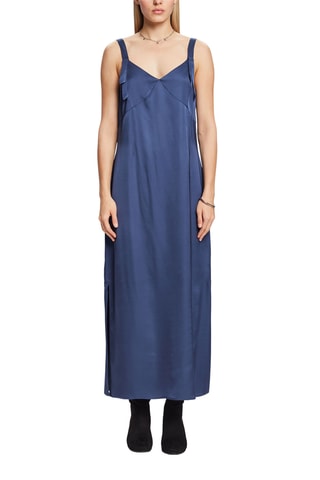 Vestido comprido - Azul-marinho