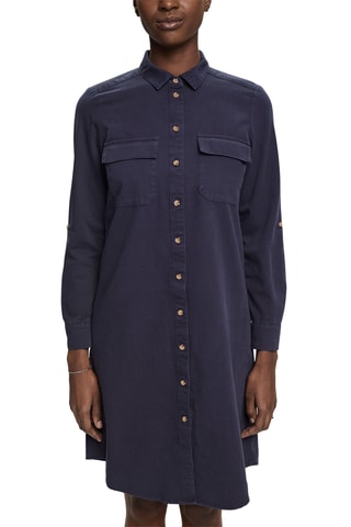 Vestido-camisa - Azul-marinho