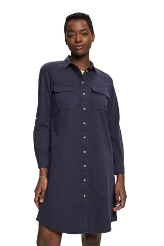 Vestido-camisa - Azul-marinho