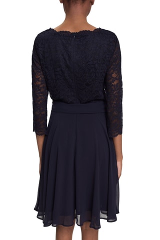 Vestido direito Azul-marinho