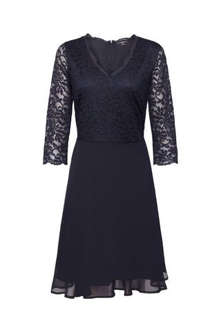 Vestido direito Azul-marinho