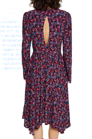 Vestido midi Rosa e azul-marinho