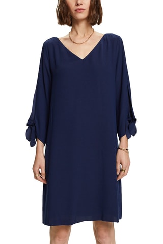Vestido trapézio - Azul-marinho