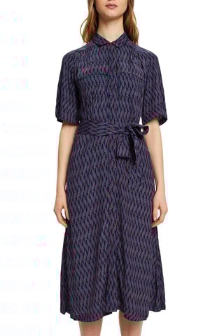 Vestido midi - Azul-marinho