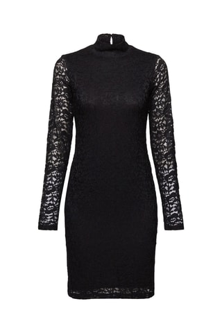 Vestido justo em renda - Preto