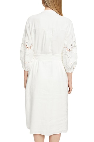 Vestido midi em linho Branco