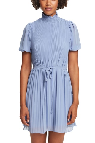 Vestido plissado - Azul-claro
