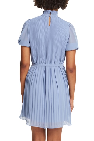 Vestido plissado - Azul-claro