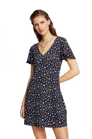 Vestido direito - Azul-marinho