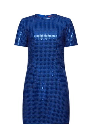 Vestido direito - Azul-real