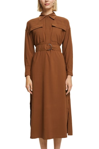 Vestido midi - Castanho