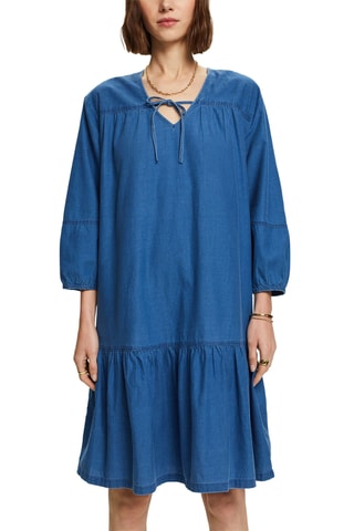 Vestido de ganga - Azul-marinho