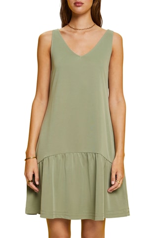 Vestido cintura descida - Caqui