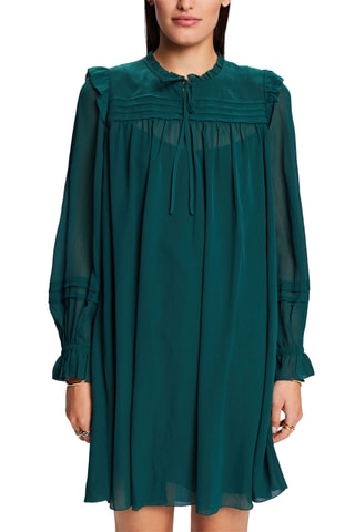 Vestido direito - Verde-esmeralda