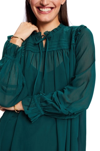 Vestido direito - Verde-esmeralda