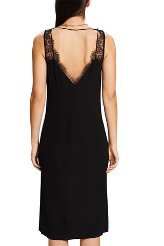 Vestido midi em seda - Preto