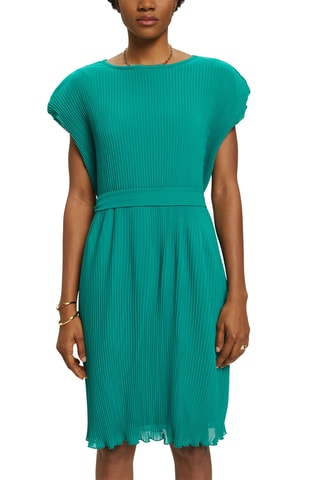 Vestido direito - Verde-esmeralda