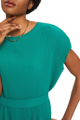 Vestido direito - Verde-esmeralda