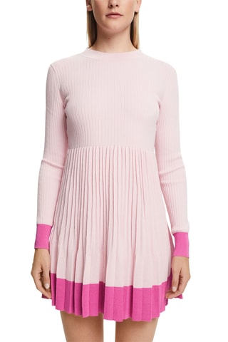 Vestido plissado - Rosa-maquilhagem