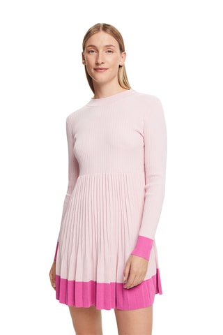 Vestido plissado - Rosa-maquilhagem