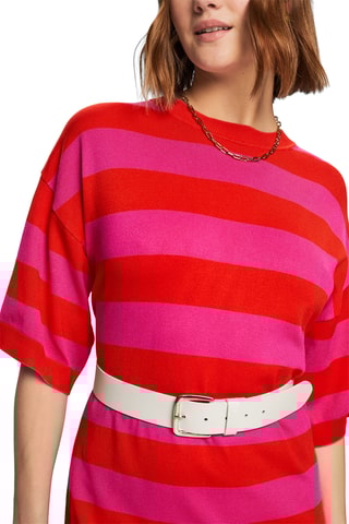 Vestido t-shirt - Vermelho e fúcsia