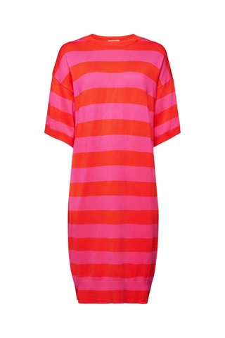 Vestido t-shirt - Vermelho e fúcsia