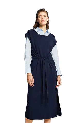 Vestido midi - Azul-marinho