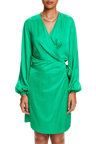 Vestido traçado - Verde-escuro