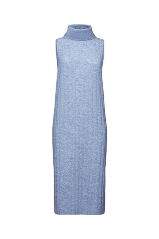 Vestido-camisola em lã - Azul-claro mesclado