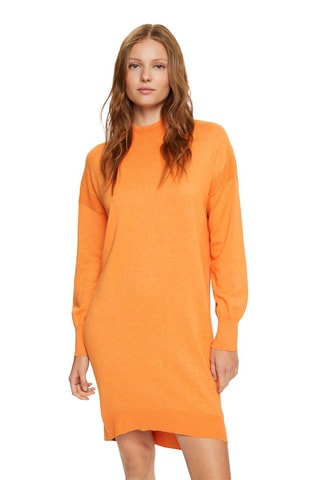 Vestido-camisola em algodão biológico - Laranja