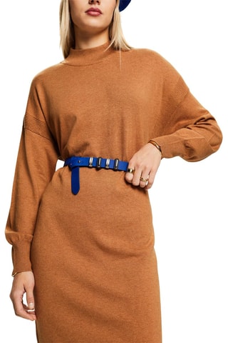Vestido-camisola - Camel