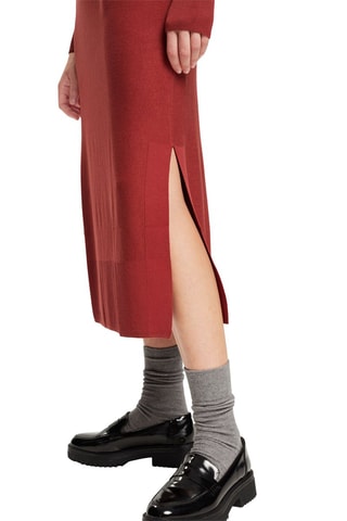 Vestido-camisola - Vermelho-tijolo