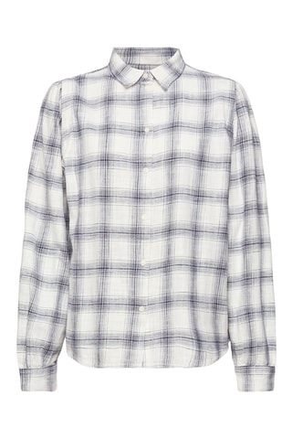 Camisa - Branco e azul-marinho