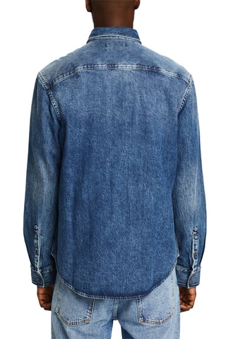 Sobrecamisa de ganga - Azul-marinho
