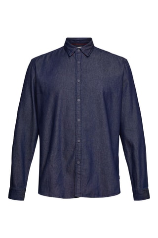 Camisa de ganga - Azul-marinho