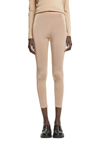 Leggings 7/8 de cintura subida - Nude