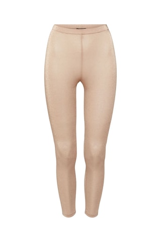 Leggings 7/8 de cintura subida - Nude