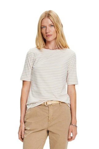 T-shirt - Bege e branco