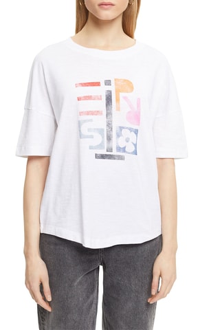 T-shirt - Branco mesclado