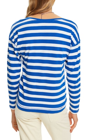 T-shirt Azul-real e cru