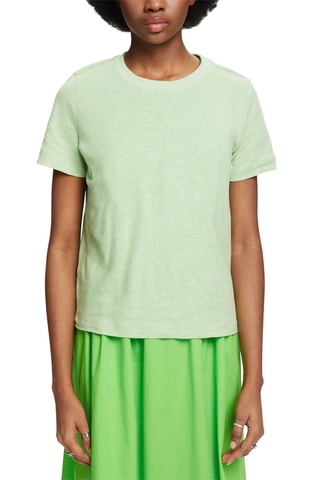 T-shirt em linho - Verde-claro