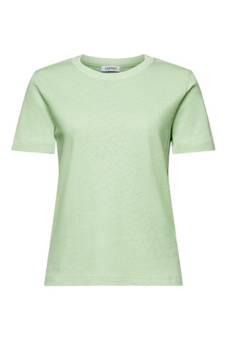 T-shirt em linho - Verde-claro