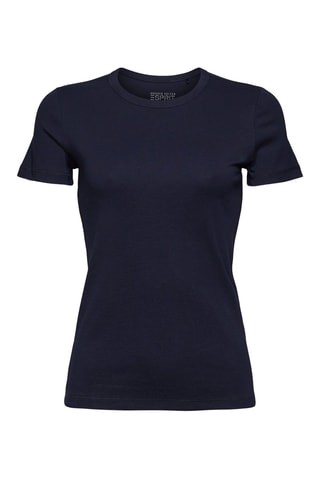 T-shirt em algodão biológico - Azul-marinho