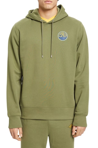 Sweat com capuz - Verde-azeitona