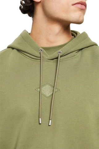 Sweat com capuz - Verde-azeitona